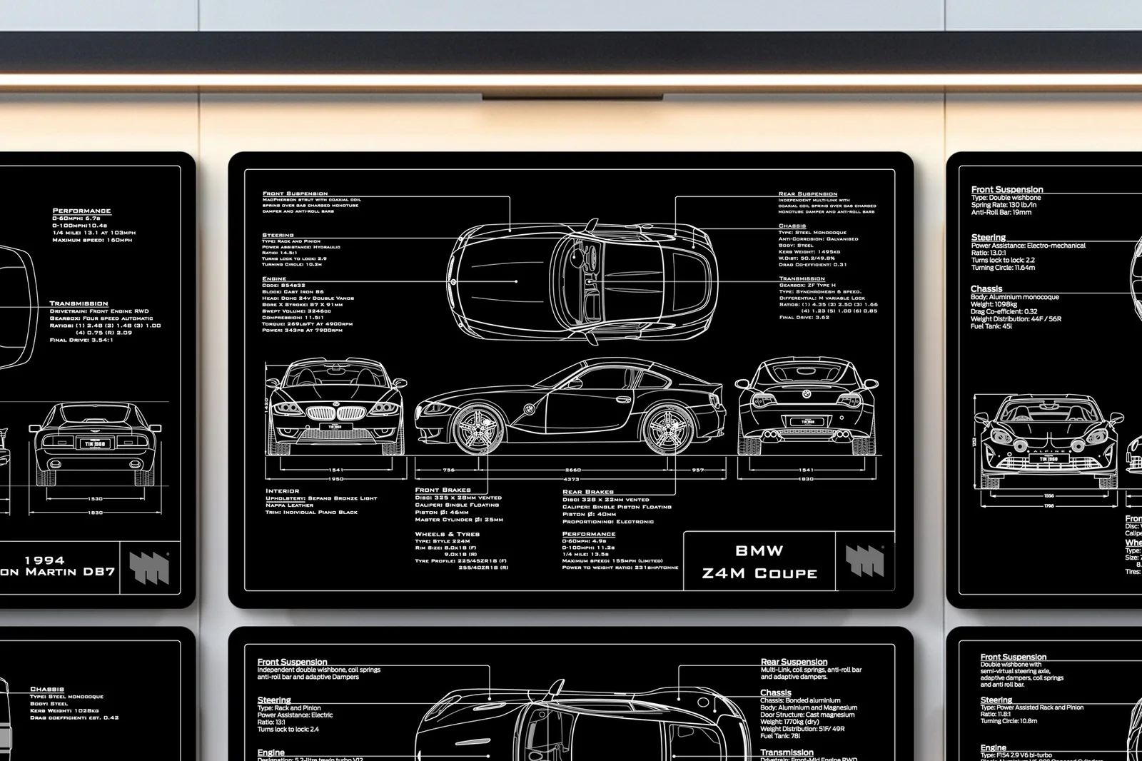 BMW Z4M Coupe, close on the workshop wall
